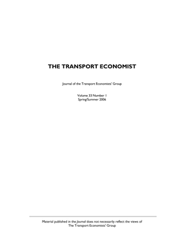 The Transport Economist