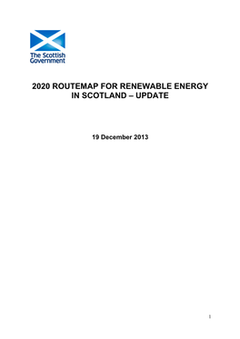 2020 Routemap for Renewable Energy in Scotland – Update