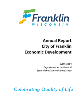 Economic Development Annual Report 2018-2019 for the City Of