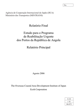 Relatório Final Estudo Para O Programa De Reabilitação Urgente