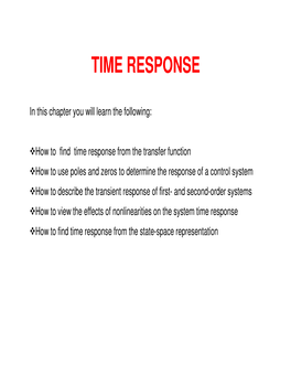 Time Response