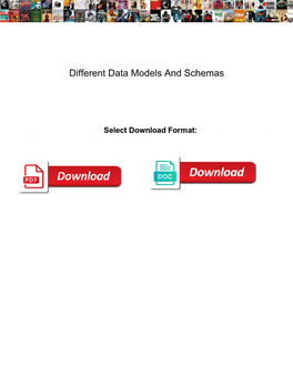 Different Data Models and Schemas