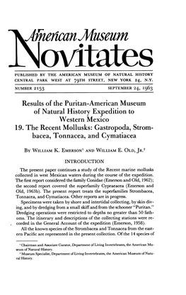 Results of the Puritan-American Museum of Natural History Expedition to Western Mexico 19