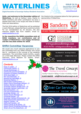 WATERLINES (Published Every 2Nd Month) Digital Newsletter of Sovereign Harbour Residents Association