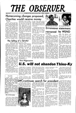 US Will Not Abandon Thieu-Ky