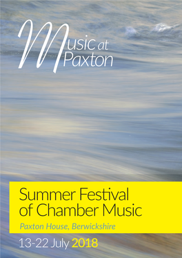 Summer Festival of Chamber Music