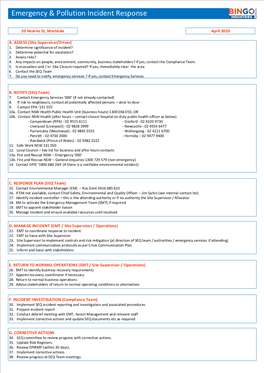 Emergency & Pollution Incident Response