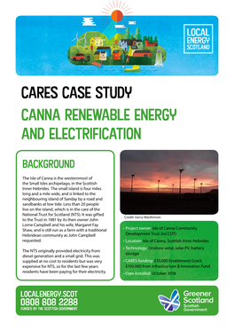 Cares Case Study Canna Renewable Energy and Electrification