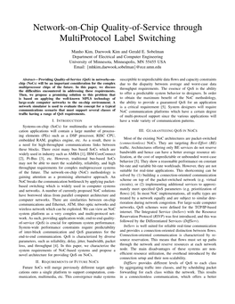 Network-On-Chip Quality-Of-Service Through Multiprotocol Label Switching