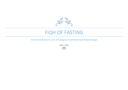 Fiqh of Fasting