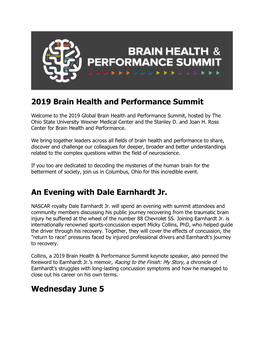 2019 Brain Health and Performance Summit an Evening with Dale