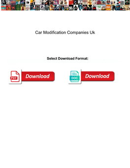 Car Modification Companies Uk