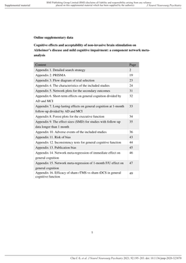 Online Supplementary Data Cognitive Effects and Acceptability of Non