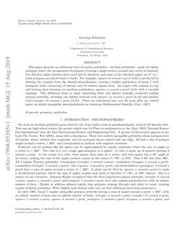 Arxiv:1908.05395V1 [Math.MG] 15 Aug 2019