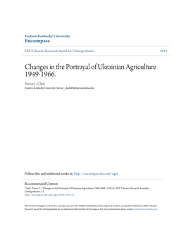 Changes in the Portrayal of Ukrainian Agriculture 1949-1966. Trevor L