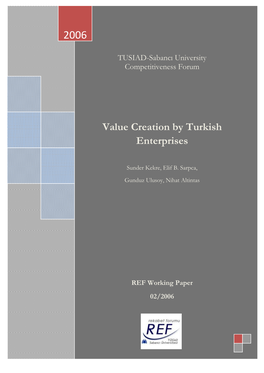 Value Creation by Turkish Enterprises