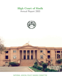 High Court of Sindh Annual Report 2003