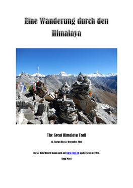 The Great Himalaya Trail