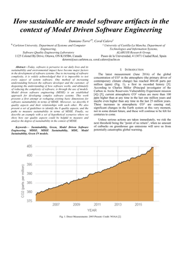 How Sustainable Are Model Software Artifacts in the Context of Model Driven Software Engineering