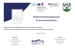 Ortsentwicklungskonzept Der Gemeinde Belau