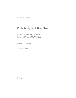 Probability and Real Trees