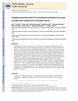 NIH Public Access Author Manuscript Pharmacol Biochem Behav