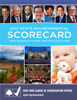 2017 State Environmental Scorecard 240Th Session of the New York State Legislature