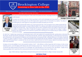 Brockington Bulletin December 2019 Edition Sadie Batstone Principal