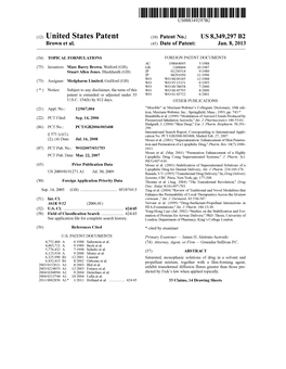 (12) United States Patent (10) Patent No.: US 8,349,297 B2 Brown Et Al