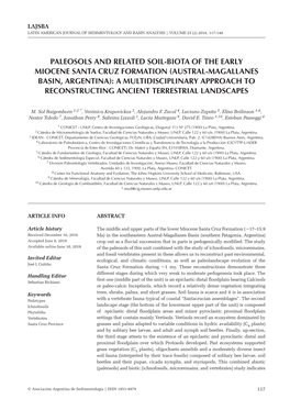 Austral-Magallanes Basin, Argentina): a Multidisciplinary Approach to Reconstructing Ancient Terrestrial Landscapes