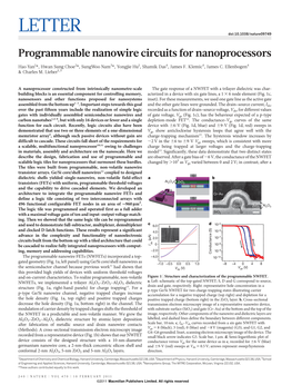 LETTER Doi:10.1038/Nature09749