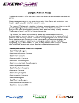 Exergame Network Awards