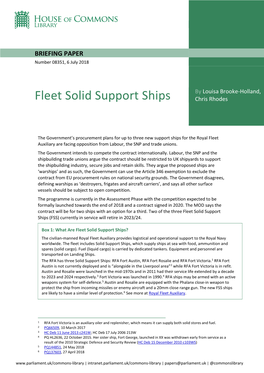 Fleet Solid Support Ships Chris Rhodes