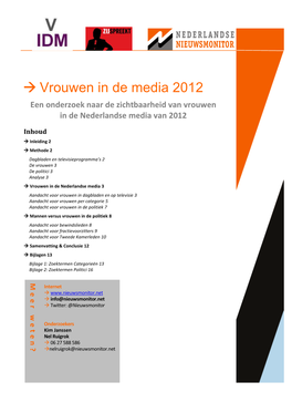 → Vrouwen in De Media 2012
