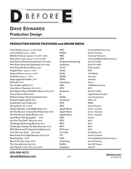 *Dave Edwards Resume-As of 4-27-20-SHORT