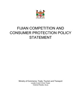 Fijian Competition and Consumer Protection Policy Statement