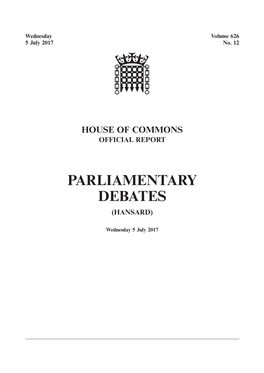 Parliamentary Debates (Hansard)