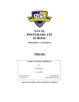 Naval Postgraduate School Thesis