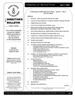 Director's Bulletin