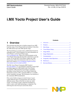 I.MX Yocto Project User's Guide