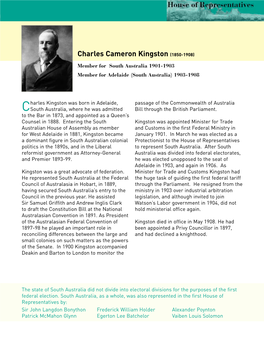 Biography Charles Cameron Kingston