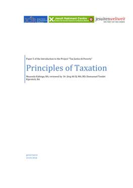 Principles of Taxation