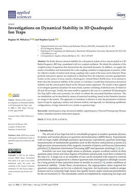 Investigations on Dynamical Stability in 3D Quadrupole Ion Traps