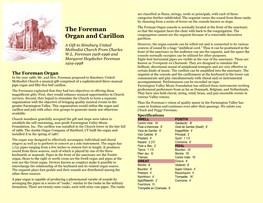 The Foreman Organ and Carillon