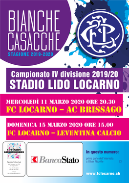 Bianche Casacche Stagione 2019-2020