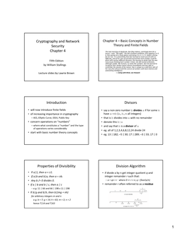 Cryptography and Network Security Chapter 4