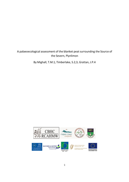 A Palaeoecological Assessment of the Blanket Peat Surrounding the Source of the Severn, Plynlimon