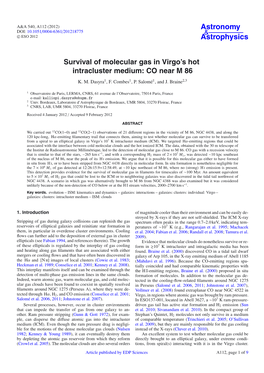 Survival of Molecular Gas in Virgo's Hot Intracluster Medium