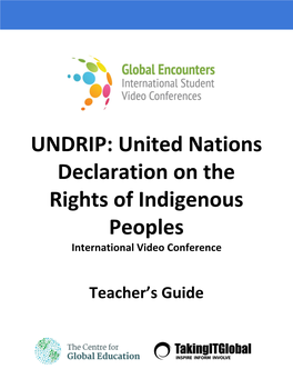 UNDRIP: United Nations Declaration on the Rights of Indigenous Peoples International Video Conference