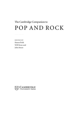 Pop and Rock